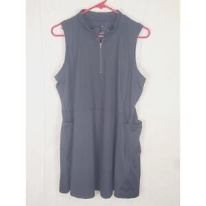 Danskin black quarter zip athletic dress Size XL Tennis Golf Activewear